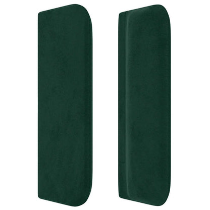 vidaXL Kopfteil mit Ohren Dunkelgrün 103x16x78/88 cm Samt