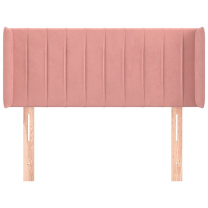 vidaXL Kopfteil mit Ohren Rosa 103x16x78/88 cm Samt