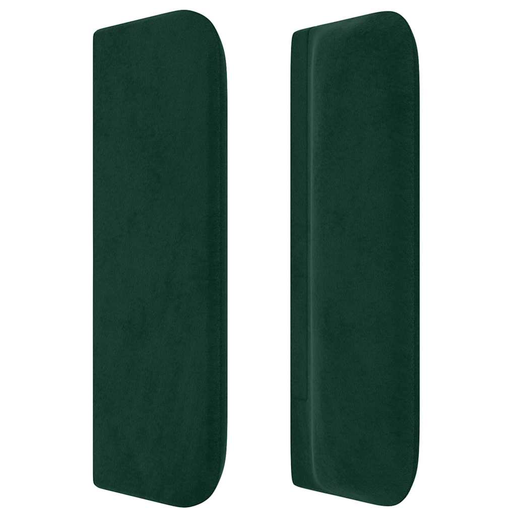 vidaXL Kopfteil mit Ohren Dunkelgrün 147x16x78/88 cm Samt
