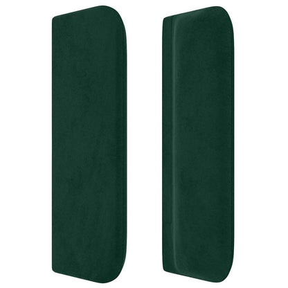 vidaXL Kopfteil mit Ohren Dunkelgrün 147x16x78/88 cm Samt