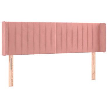 vidaXL Kopfteil mit Ohren Rosa 147x16x78/88 cm Samt