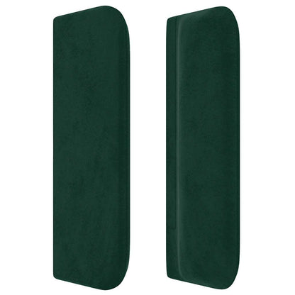 vidaXL Kopfteil mit Ohren Dunkelgrün 163x16x78/88 cm Samt
