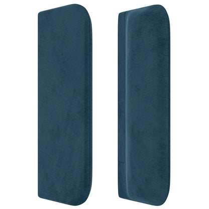 vidaXL Kopfteil mit Ohren Dunkelblau 163x16x78/88 cm Samt
