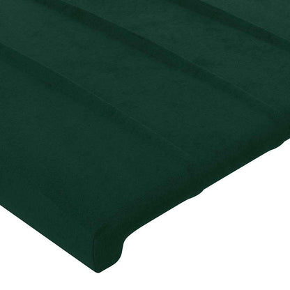 vidaXL Kopfteil mit Ohren Dunkelgrün 183x16x78/88 cm Samt