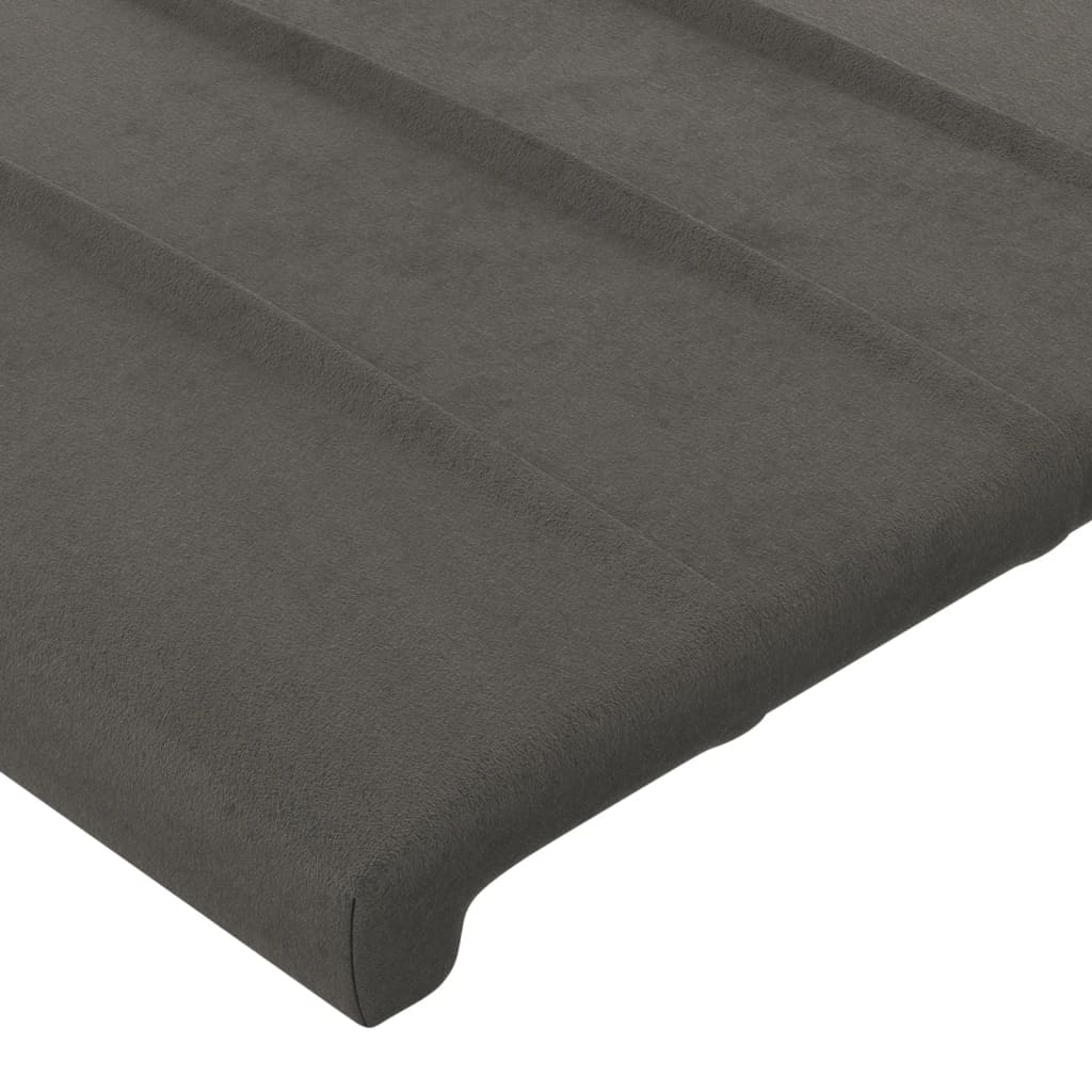 vidaXL Kopfteil mit Ohren Dunkelgrau 203x16x78/88 cm Samt
