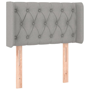 vidaXL Kopfteil mit Ohren Hellgrau 83x16x78/88 cm Stoff