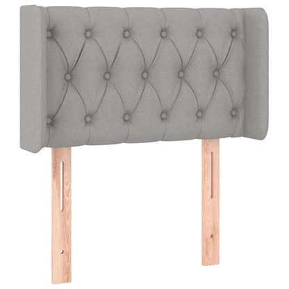vidaXL Kopfteil mit Ohren Hellgrau 83x16x78/88 cm Stoff