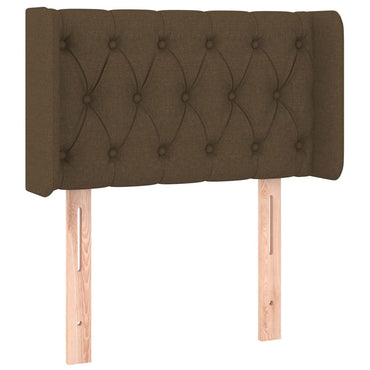 vidaXL Kopfteil mit Ohren Dunkelbraun 83x16x78/88 cm Stoff