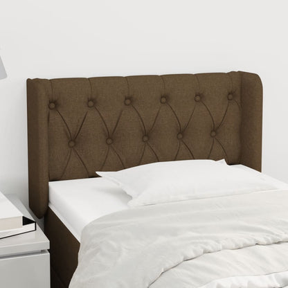 vidaXL Kopfteil mit Ohren Dunkelbraun 83x16x78/88 cm Stoff