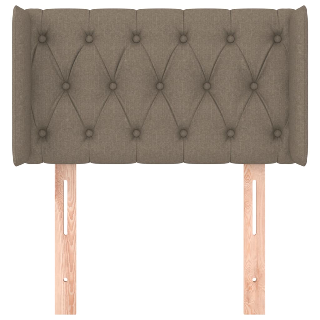 vidaXL Kopfteil mit Ohren Taupe 83x16x78/88 cm Stoff