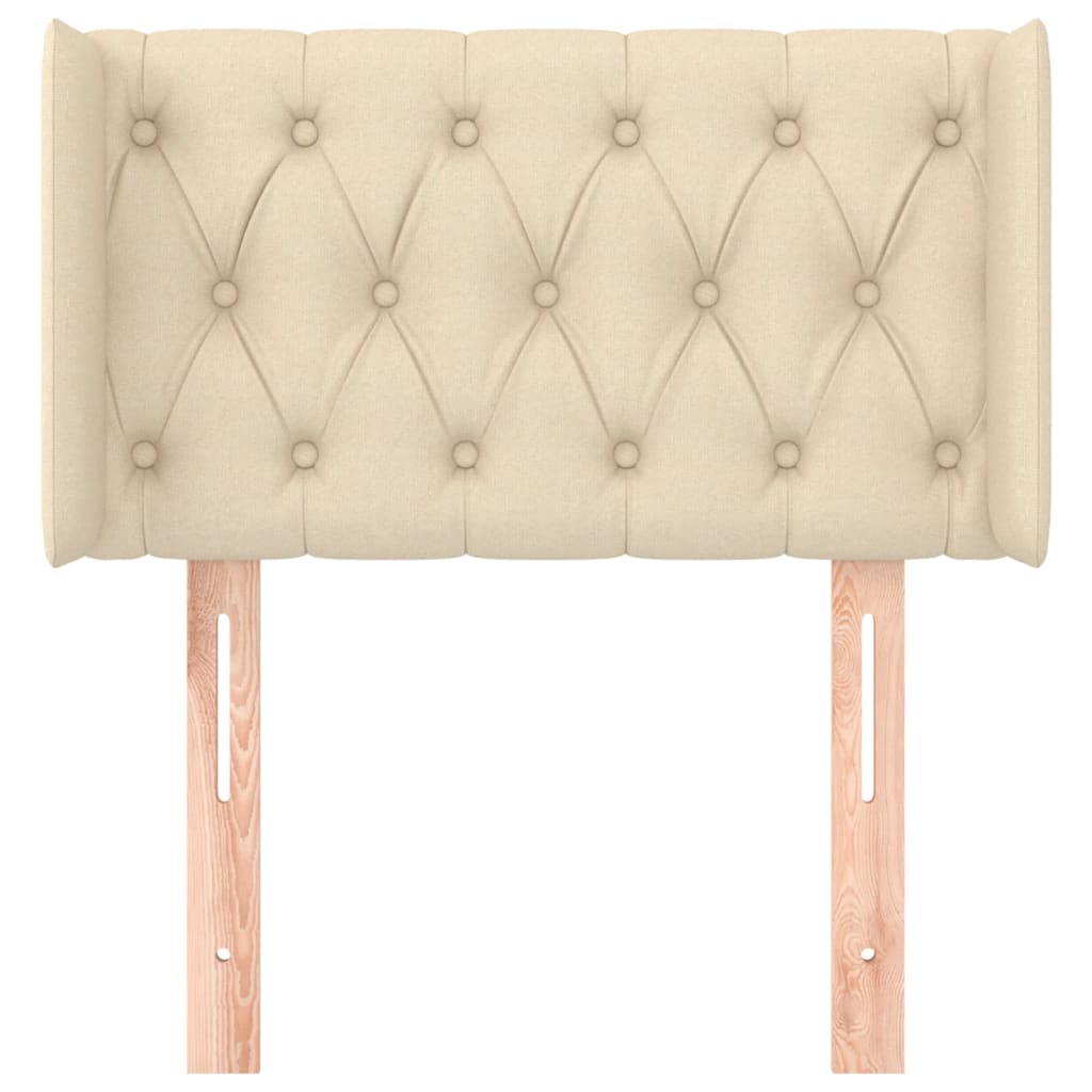 vidaXL Kopfteil mit Ohren Creme 83x16x78/88 cm Stoff