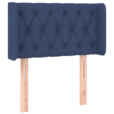 vidaXL Kopfteil mit Ohren Blau 83x16x78/88 cm Stoff