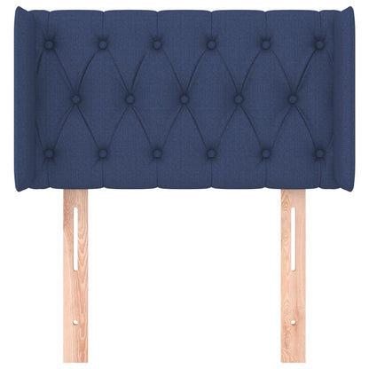 vidaXL Kopfteil mit Ohren Blau 83x16x78/88 cm Stoff