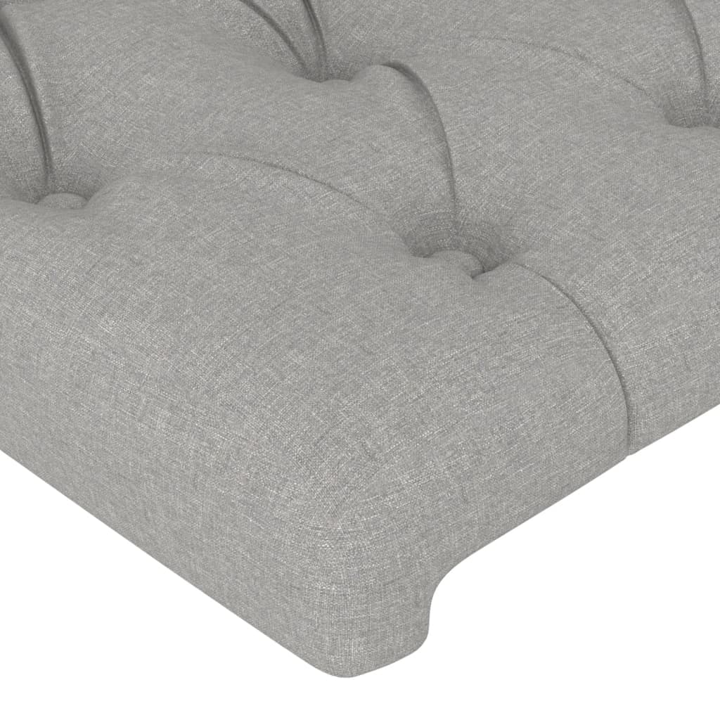 vidaXL Kopfteil mit Ohren Hellgrau 93x16x78/88 cm Stoff