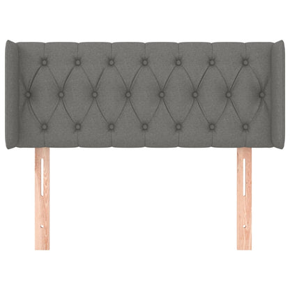 vidaXL Kopfteil mit Ohren Dunkelgrau 93x16x78/88 cm Stoff