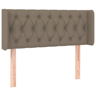vidaXL Kopfteil mit Ohren Taupe 93x16x78/88 cm Stoff