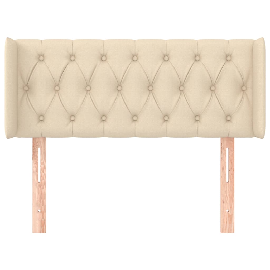 vidaXL Kopfteil mit Ohren Creme 93x16x78/88 cm Stoff