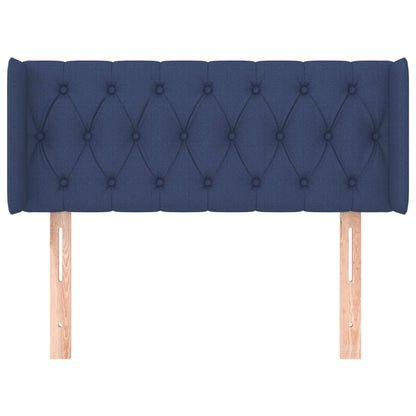 vidaXL Kopfteil mit Ohren Blau 93x16x78/88 cm Stoff
