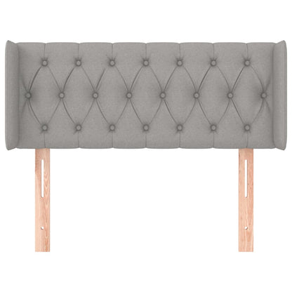 vidaXL Kopfteil mit Ohren Hellgrau 103x16x78/88 cm Stoff