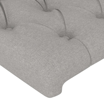vidaXL Kopfteil mit Ohren Hellgrau 103x16x78/88 cm Stoff