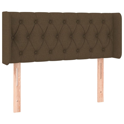 vidaXL Kopfteil mit Ohren Dunkelbraun 103x16x78/88 cm Stoff