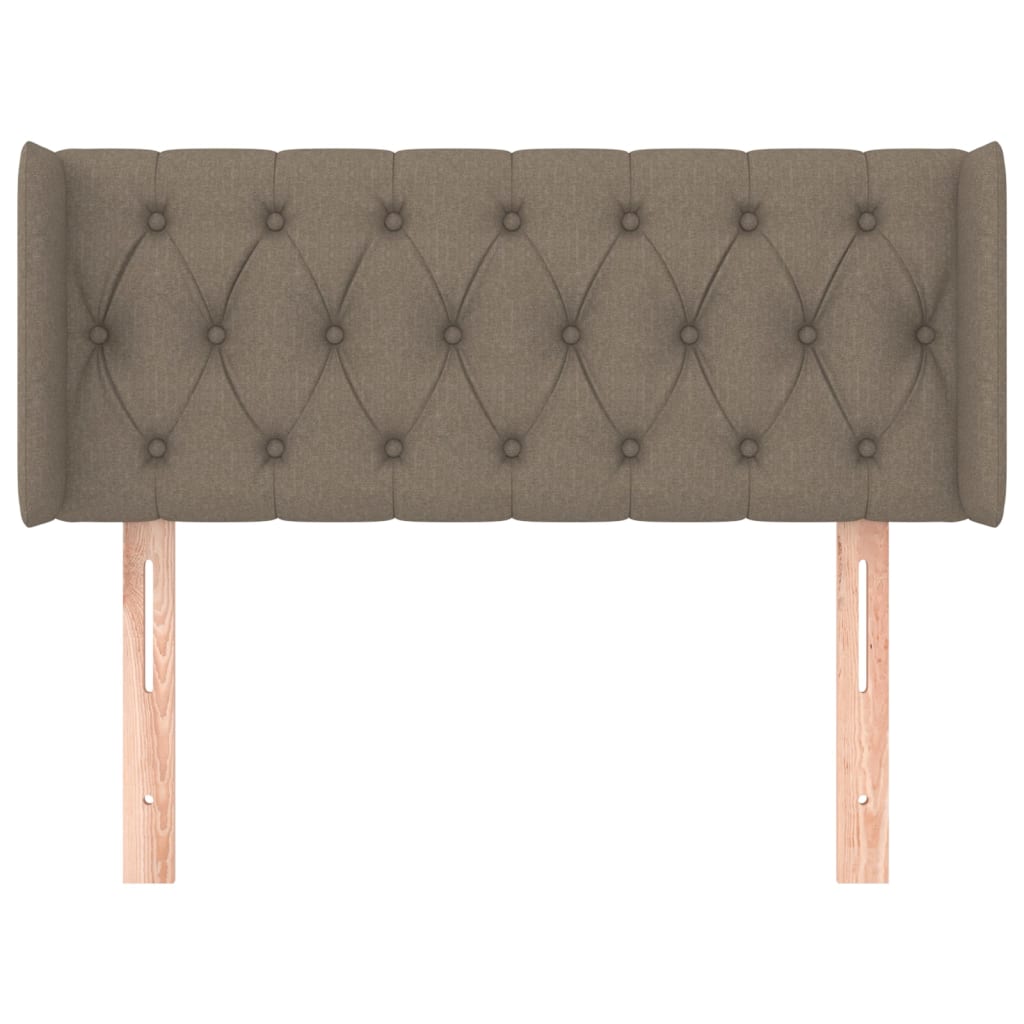 vidaXL Kopfteil mit Ohren Taupe 103x16x78/88 cm Stoff