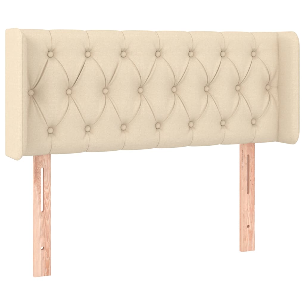 vidaXL Kopfteil mit Ohren Creme 103x16x78/88 cm Stoff