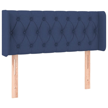 vidaXL Kopfteil mit Ohren Blau 103x16x78/88 cm Stoff
