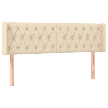 vidaXL Kopfteil mit Ohren Creme 147x16x78/88 cm Stoff