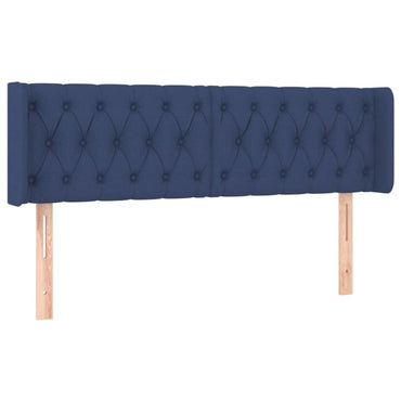 vidaXL Kopfteil mit Ohren Blau 147x16x78/88 cm Stoff