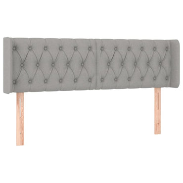 vidaXL Kopfteil mit Ohren Hellgrau 163x16x78/88 cm Stoff