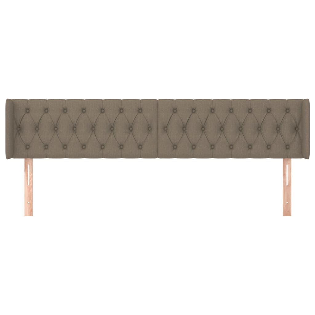vidaXL Kopfteil mit Ohren Taupe 183x16x78/88 cm Stoff