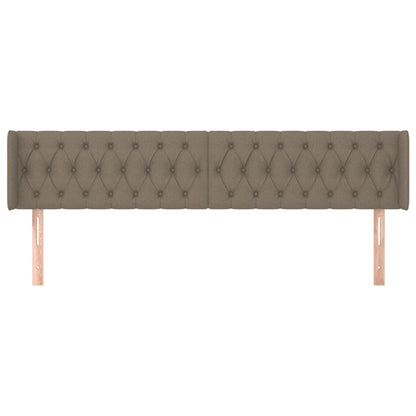 vidaXL Kopfteil mit Ohren Taupe 183x16x78/88 cm Stoff