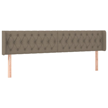 vidaXL Kopfteil mit Ohren Taupe 203x16x78/88 cm Stoff