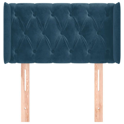 vidaXL Kopfteil mit Ohren Dunkelblau 83x16x78/88 cm Samt