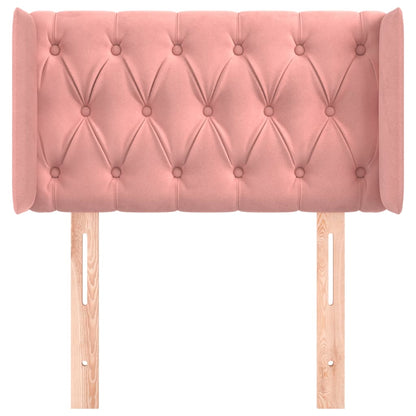 vidaXL Kopfteil mit Ohren Rosa 83x16x78/88 cm Samt