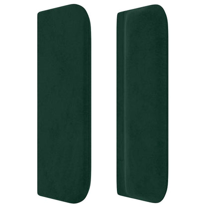 vidaXL Kopfteil mit Ohren Dunkelgrün 93x16x78/88 cm Samt