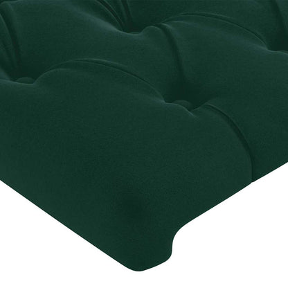 vidaXL Kopfteil mit Ohren Dunkelgrün 147x16x78/88 cm Samt