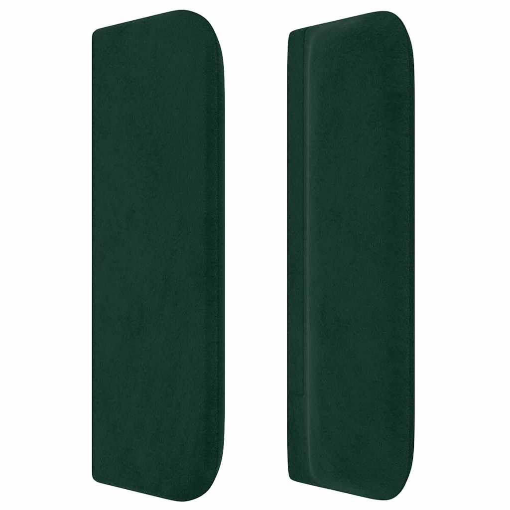 vidaXL Kopfteil mit Ohren Dunkelgrün 163x16x78/88 cm Samt