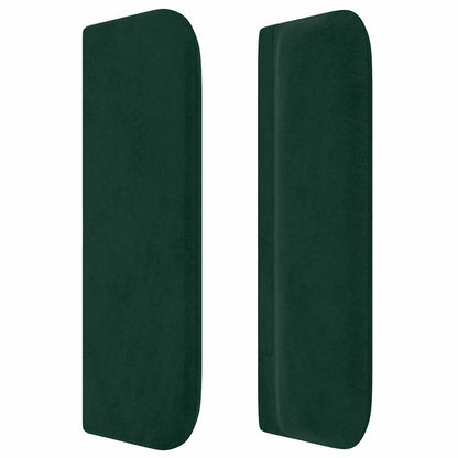 vidaXL Kopfteil mit Ohren Dunkelgrün 163x16x78/88 cm Samt
