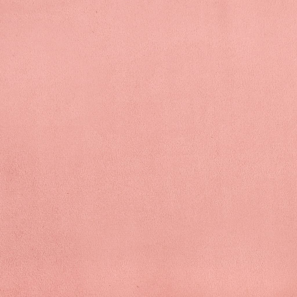 vidaXL Kopfteil mit Ohren Rosa 163x16x78/88 cm Samt