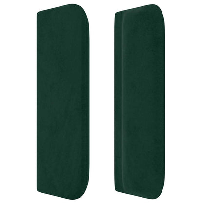 vidaXL Kopfteil mit Ohren Dunkelgrün 183x16x78/88 cm Samt