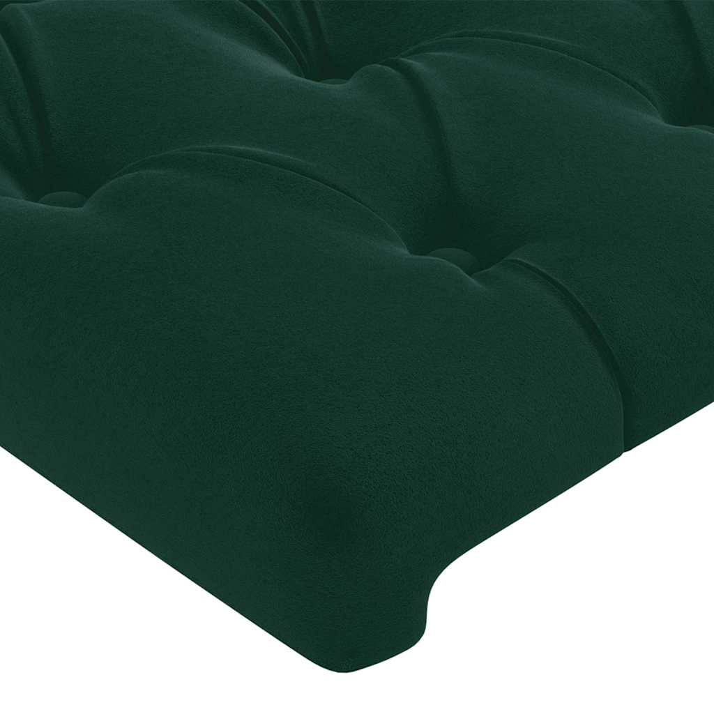 vidaXL Kopfteil mit Ohren Dunkelgrün 183x16x78/88 cm Samt