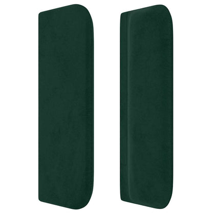 vidaXL Kopfteil mit Ohren Dunkelgrün 203x16x78/88 cm Samt