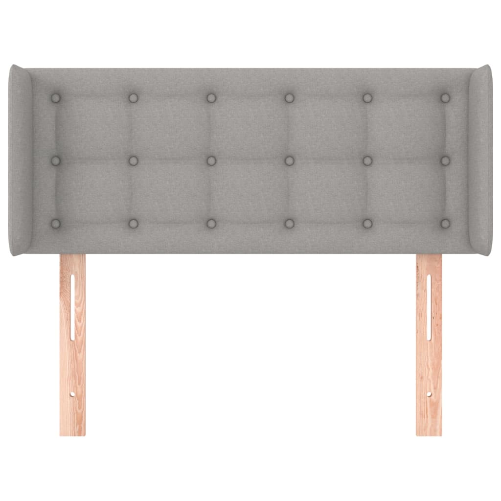 vidaXL Kopfteil mit Ohren Hellgrau 83x16x78/88 cm Stoff