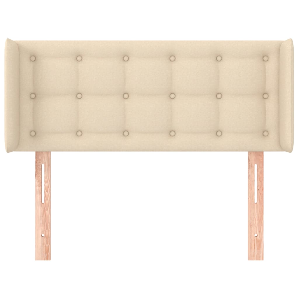 vidaXL Kopfteil mit Ohren Creme 83x16x78/88 cm Stoff