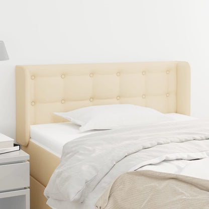 vidaXL Kopfteil mit Ohren Creme 83x16x78/88 cm Stoff