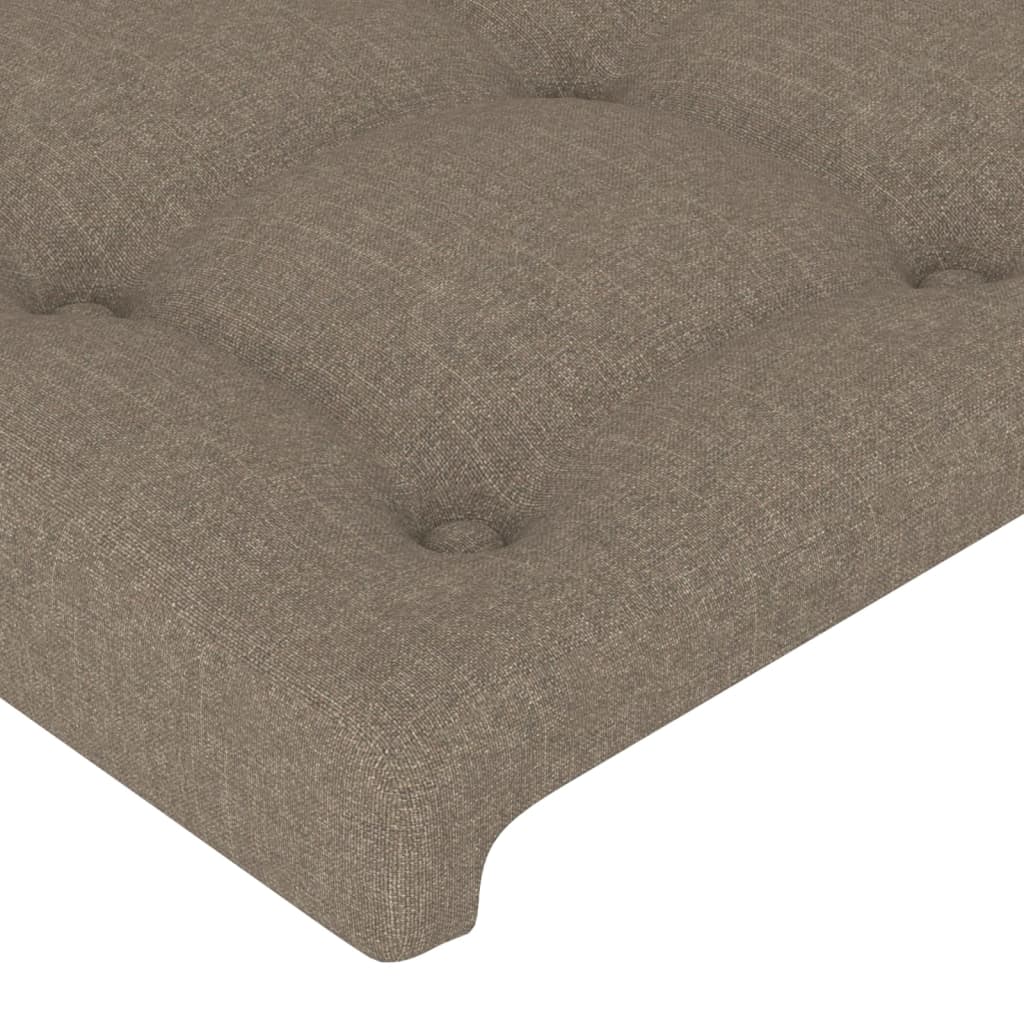 vidaXL Kopfteil mit Ohren Taupe 93x16x78/88 cm Stoff