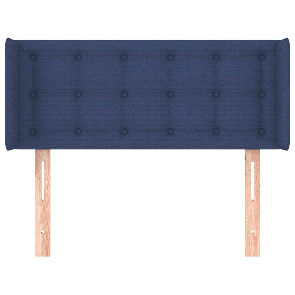 vidaXL Kopfteil mit Ohren Blau 93x16x78/88 cm Stoff