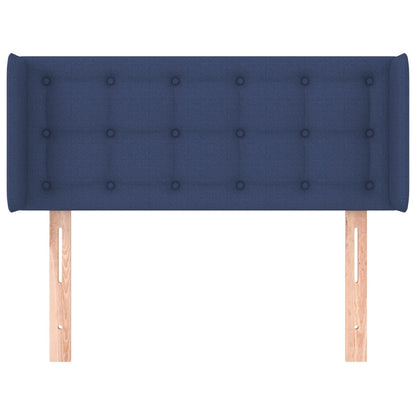 vidaXL Kopfteil mit Ohren Blau 93x16x78/88 cm Stoff
